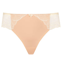 Sheer Mesh Tulle Embroidered Brief Panty Anabelle Nude Lingerie