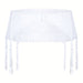Bridal Sheer Mesh Garter Belt WHITE back view
