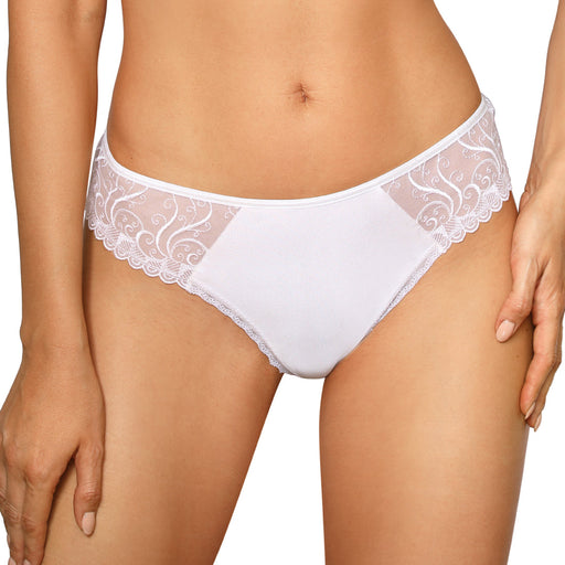 Bridal Soft Sheer Lace Thong Panty Anuk WHITE