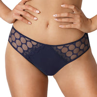 Semi-Sheer Bikini Panty Coco Navy Blue
