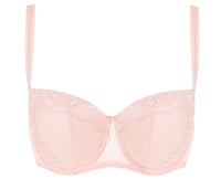 Padded Lace Balconette Bra Gorteks Bari Pink Intimates
