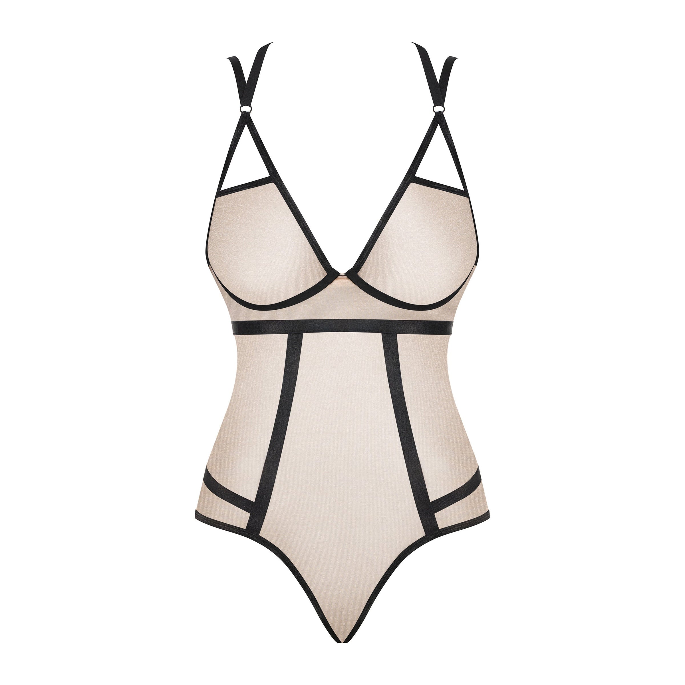 Sheer Mesh Teddy Nude Intimates