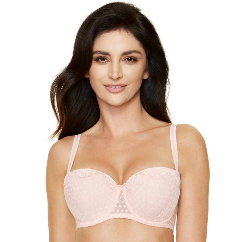 Padded Balconette Bra Gorteks Bari Pink Lingerie