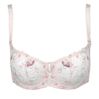 Sheer Mesh Balconette Bra Bisquit