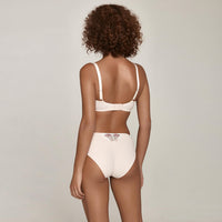 Semi Sheer Lace Maxi Brief Panty Bisquit