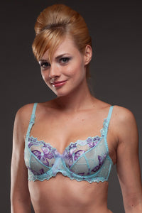 Blue Sheer Lace Bra Lavinia Tropical