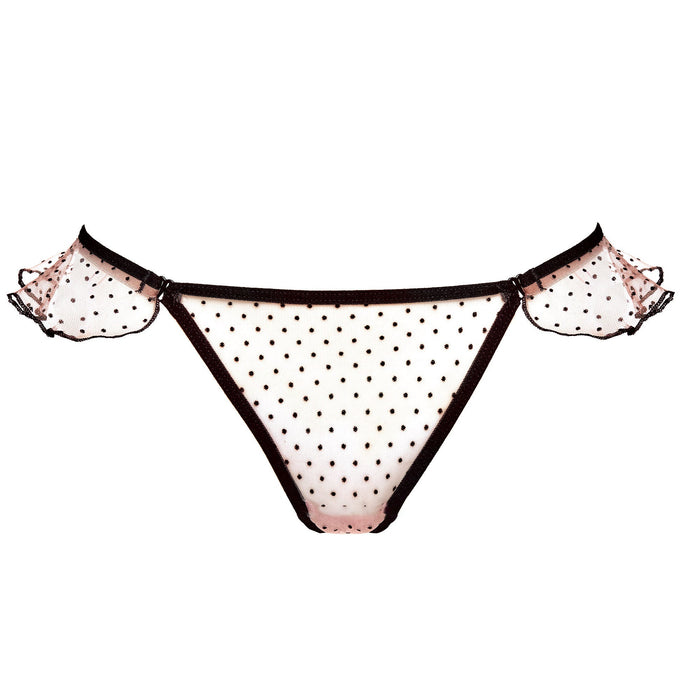 Sheer Ruffle Thong Panties Gorteks Clio