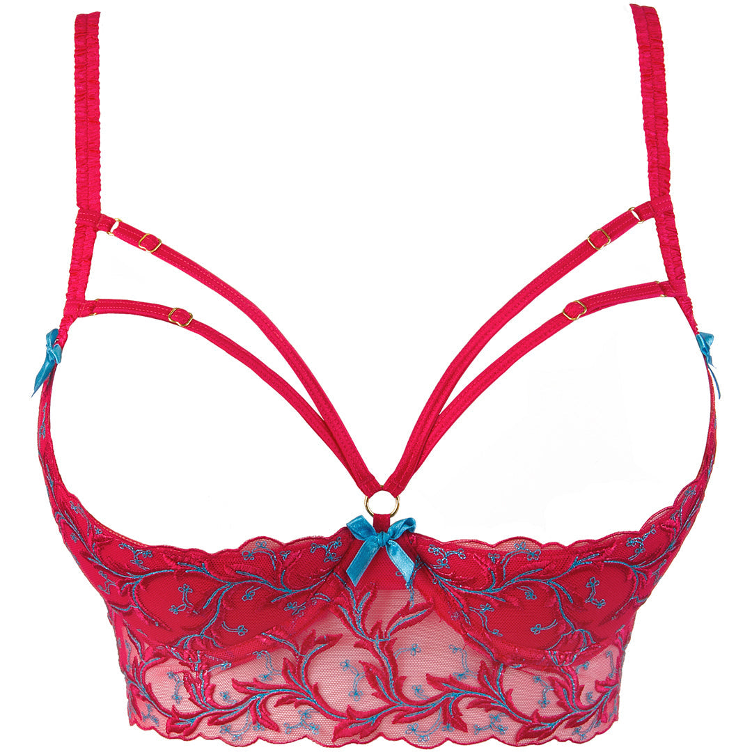 Axami Sexy Open Cup Shelf Bra Cherry Bomb