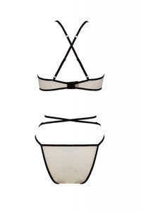 Bra & Panty Beige Lingerie Set back view