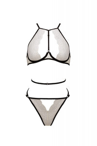 Soft Sheer Lace Top & Bikini Set Beige Intimates