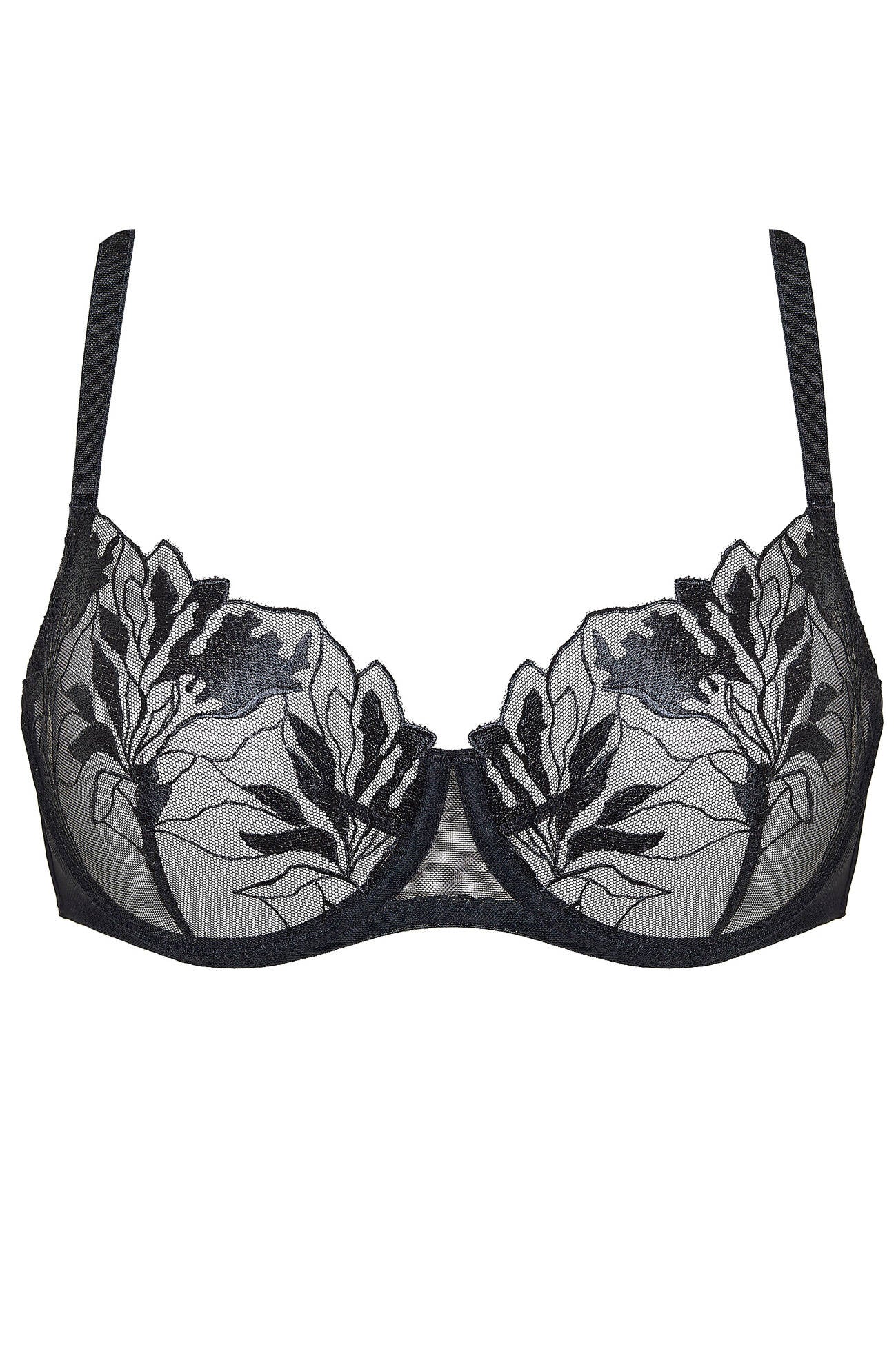 Transparent Demi Bra Gorteks Coco Black