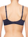 Back view of Conturelle Luxury Desire Sheer Lace Bra in navy blue, showing adjustable straps and hook-and-eye closure for full-figure support.
