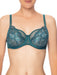 Conturelle Bloomy Days Sheer Lace Wired Bra 805852 in green with semi-sheer Italian lace and underwire support, ideal for full figure sizes.