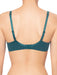 Back view of Conturelle Bloomy Days Sheer Lace Wired Bra 805852 in green, featuring adjustable straps and hook-and-eye closure for full figure support.