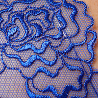 Sheer Lace Balcony Bra Gorteks Pamela Sapphire detail
