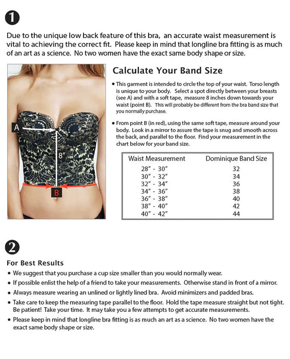 Bustier Dominique Estrada Sizing; Shop Now @ Lavinia Lingerie