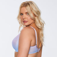 Sheer Mesh Full Busted Bra Blue Intimates