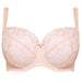 Plus Size Sheer Mesh 3-Part Full Cup Bra Pink Intimates
