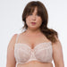 Sheer Mesh 3-Part Full Cup Bra Donna Pink Lingerie