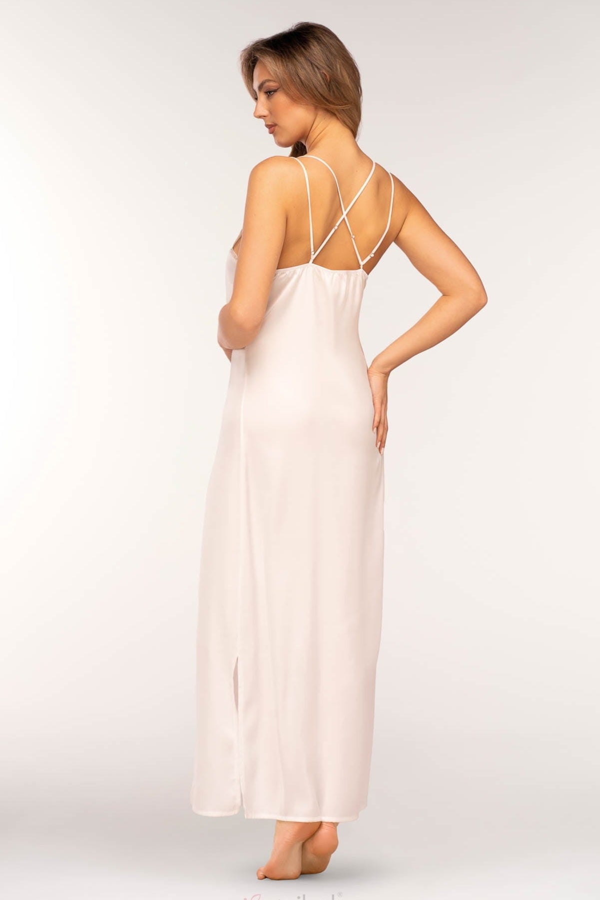 Unikat Ginny Satin Double-Strap Lace-Trim Slip