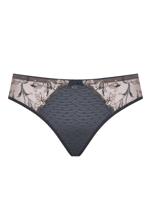 Soft breathable lace of embroidered Brazilian panty Samanta Eliza