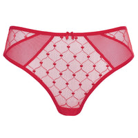 Transparent Mesh Panty Red Underwear Plus Size