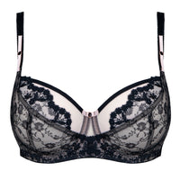 Sheer Lace Full Figure Bra Eir Black