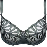 Sheer Lace Underwire Bra Emerald