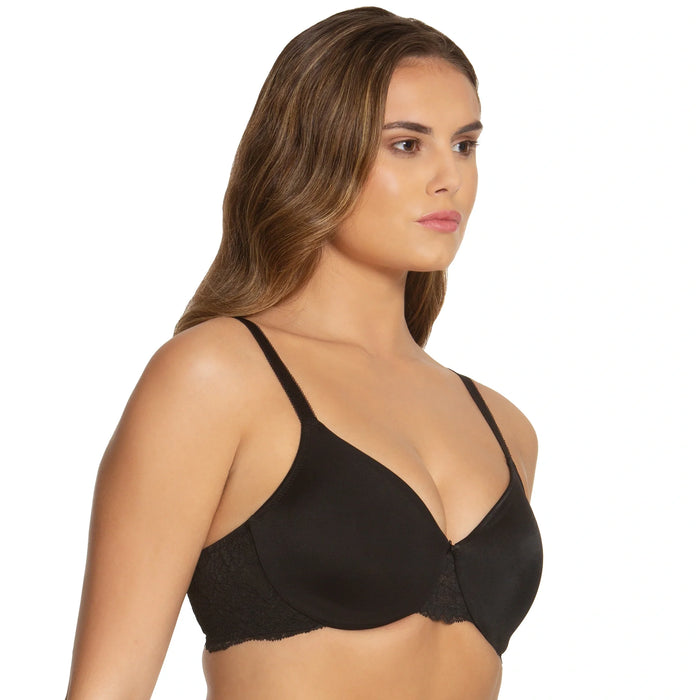 Everyday Hidden Underwire Seamless Lace Minimizer Lena Black