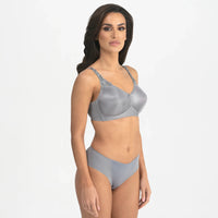 Everyday Wireless Minimizer Bra & Bikini Panty Dominique Jilian Gray