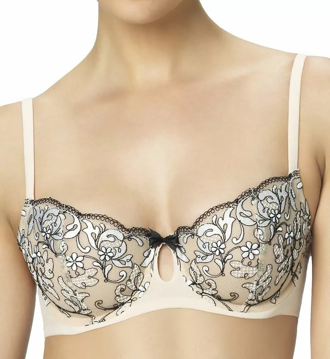 Sheer Embroidered Demi Bra Felina Priscilla