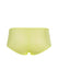 Flat lay back view of Gossard Glossies Sunny Lime Sheer Shorts Panty ATB 6274, highlighting the full rear coverage and soft fabric.