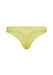 Flat lay back view of Gossard Glossies Sunny Lime Sheer Thong Panty 6276 ATB, featuring minimal coverage and breathable mesh fabric.