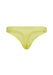 Flat lay back view of Gossard Glossies Sunny Lime Sheer Thong Panty 6276 ATB, featuring minimal coverage and breathable mesh fabric.