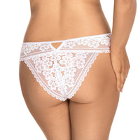 Sheer Lace Tanga Panty Gizela White