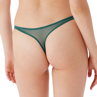 Gossard Glossies Lace Jade Sheer Thong Panty