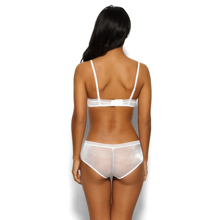 Sheer See Through Shorts Panty Gossard Glossies White