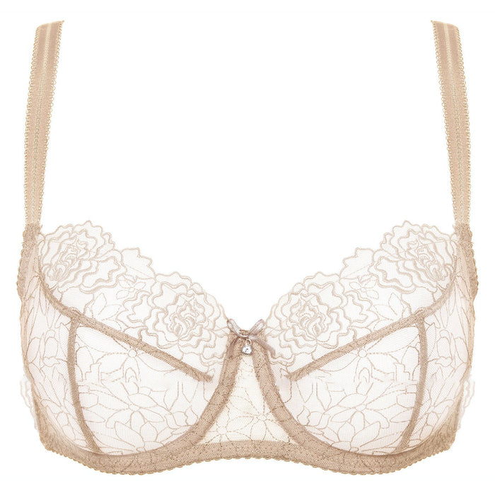 Sheer Balconette Bra Nude Lingerie