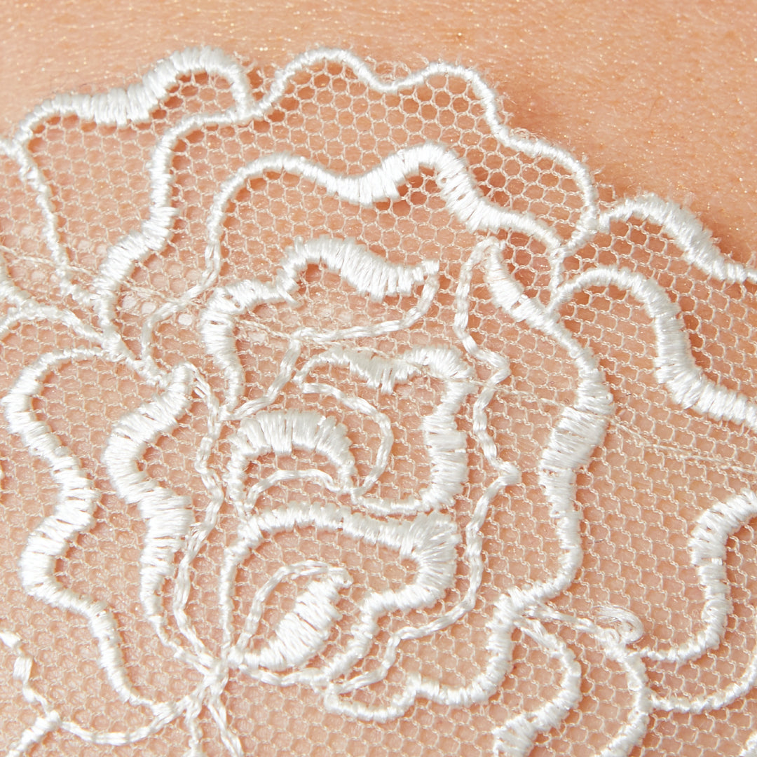 Sexy Sheer Mesh Embroidery Balconette Bra
