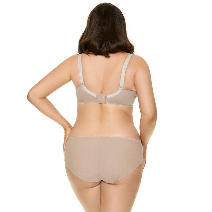 Plus Size Bra Bikini Panty Nude Set back view