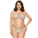 Plus Size Balconette Bra Bikini Panty Nude Underwear Set