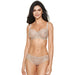 Sexy Balconette Bra, Semi Sheer Low Rise Bikini Panty Pamela Cappuccino Beige Intimates Set