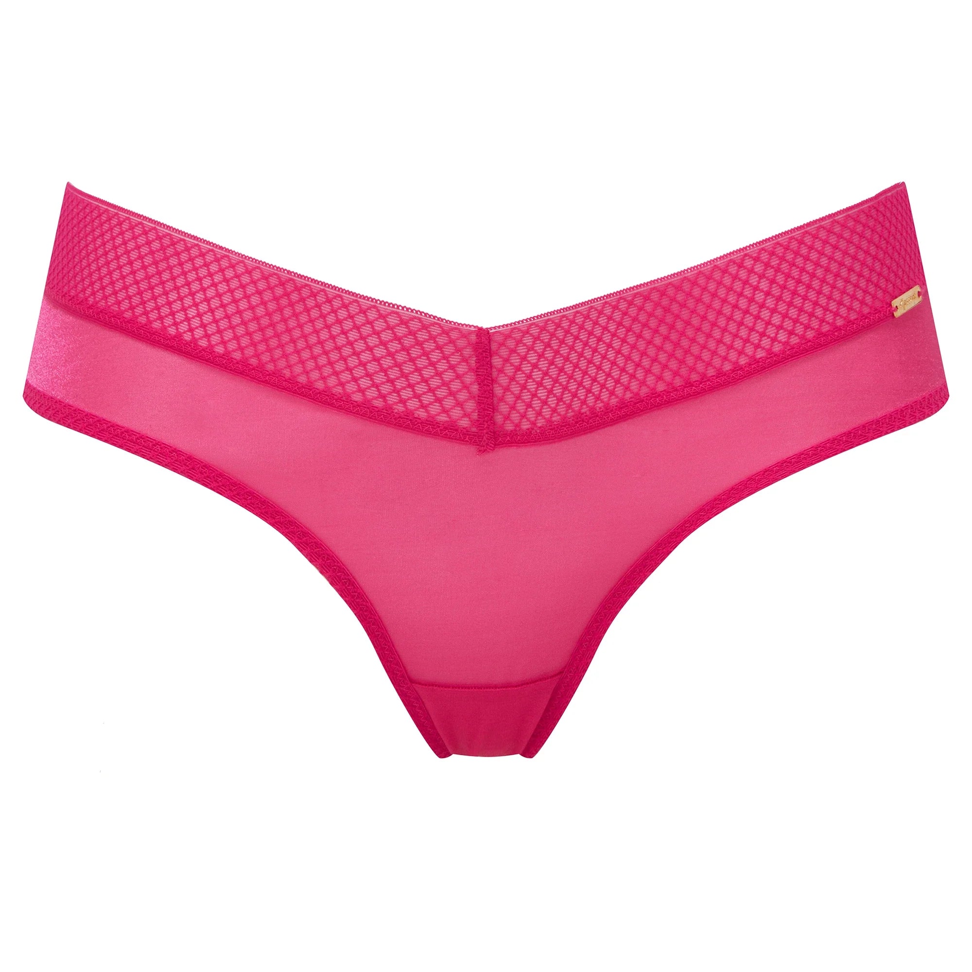 Gossard Glossies Magenta Sheer Mesh Cheeky Short Panty