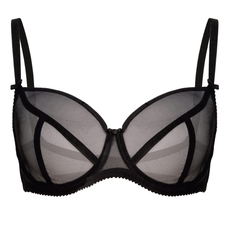 Sheer See Through Full Figure Bra Janette