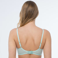 Sheer Bra Green Lingerie back view