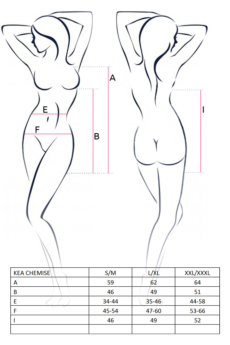 Sexy Sheer Mesh Chemise Casmir Kea Black