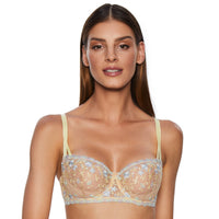 Sheer Soft Balconette Bra Kinga Forget Me Not Yellow Intimates