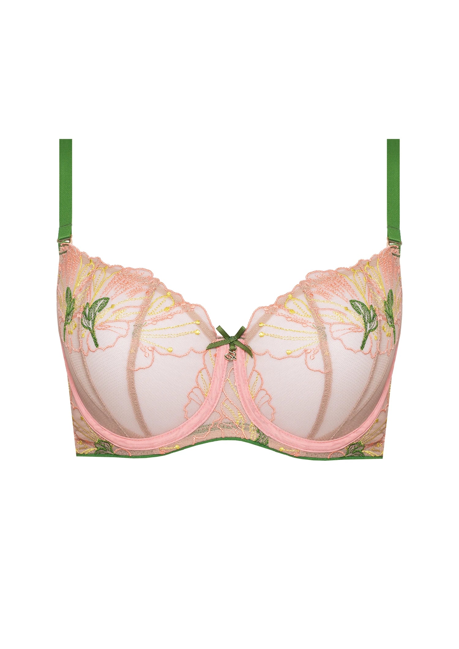 Samanta Lilly Hibiscus Sheer Balconette Bra