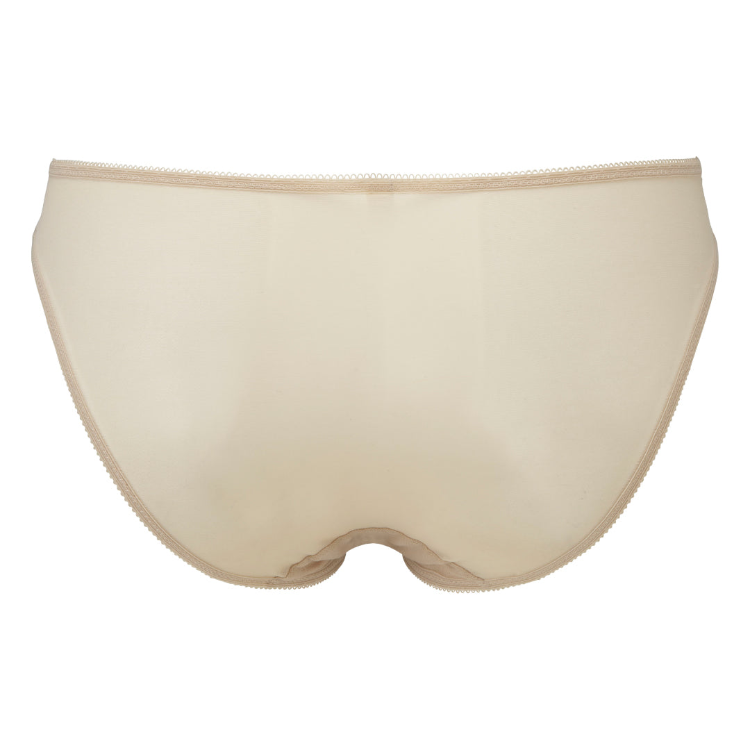 Gossard Glossies Lace Nude Sheer Bikini Panty