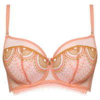 Sheer Mesh Embroidered Full Coverage Bra Lea Pink Underwear